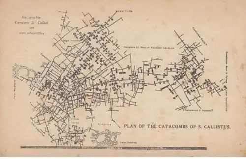 (1770) AK Rom, Roma, Plan Katakomben S. Callistus