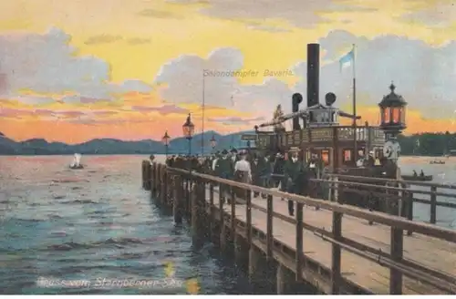 (1719) AK Schiffe, Salondampfer Bavaria, Starnberger See, um 1907