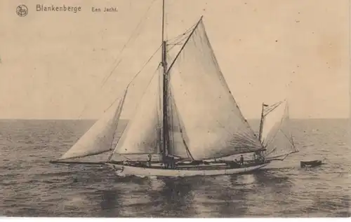 (1674) AK Schiffe, Jacht, Blankenberge 1930