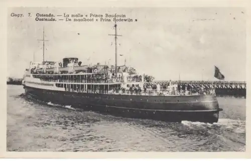 (1666) AK Schiffe, Prinz Balduin, Ostende