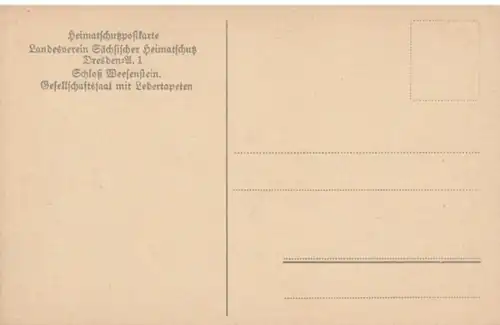 (1605) AK Weesenstein, Schloss, Gesellschaftssaal, vor 1945