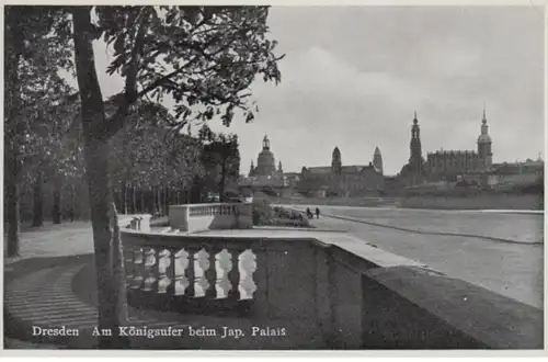 (1601) AK Dresden, Japanisches Palais, Königsufer 1938