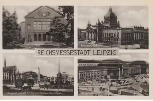 (1537) Foto AK Leipzig, Sachsen, Mehrbildkarte 1937-45