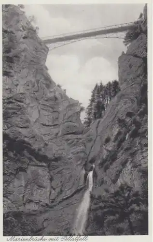 (1514) AK Schwangau, Pöllatfall, Marienbrücke
