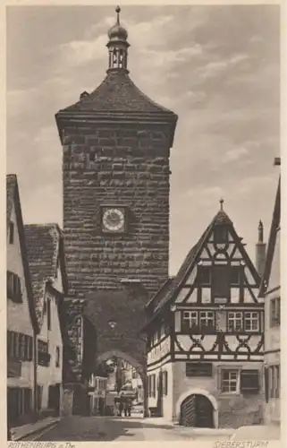 (1500) AK Rothenburg ob der Tauber, Siebersturm 1929