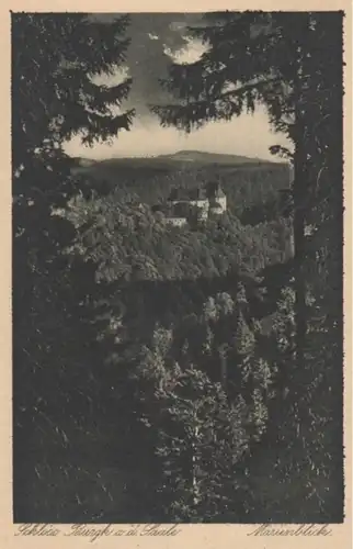 (1489) AK Burgk, Saale, Schloss, Marienblick 1926