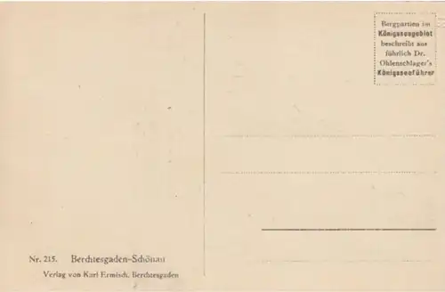 (1483) AK Schönau am Königssee, Panorama, Berchtesgadener Alpen