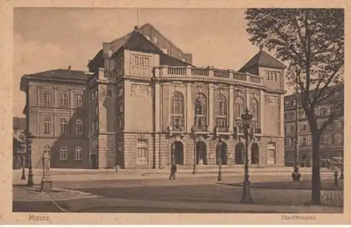 (1447) AK Mainz, Stadttheater, vor 1945