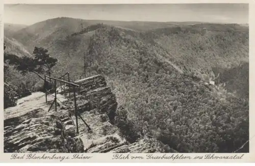 (1445) AK Bad Blankenburg, Griesbachfelsen, Schwarzatal 1937