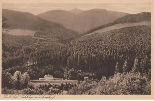 (1439) AK Gehlberg, Thür. Wald, Bahnhof, Schneekopf, vor 1945