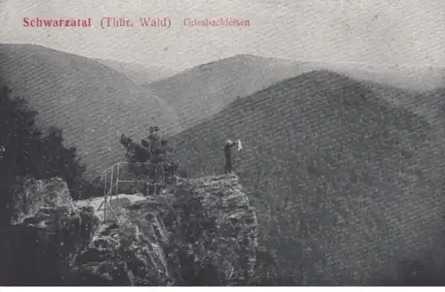 (1438) AK Schwarzatal, Thür. Wald, Griesbachfelsen, vor 1945