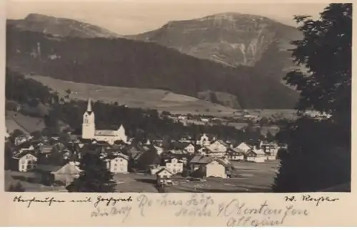 (1427) Foto AK Oberstaufen, Panorama, Sonderstempel 1935
