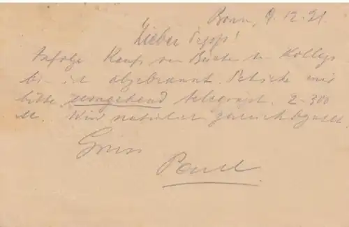 (1216) Postkarte Ganzsache DR Bonn 1921