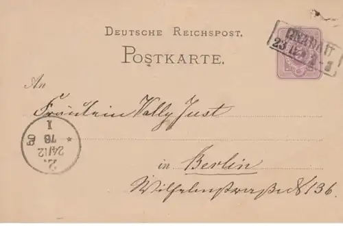 (1205) Postkarte Ganzsache DR 1878