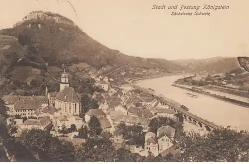 (1112) AK Stadt und Festung Königstein 1925
