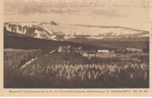 (1106) AK Brückenberg i.R., Berghotel Teichmannbaude 1926