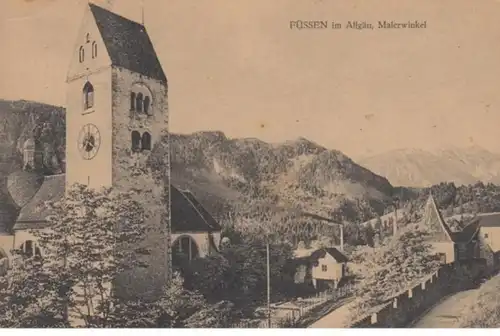 (1364) AK Füssen, Malerwinkel 1924