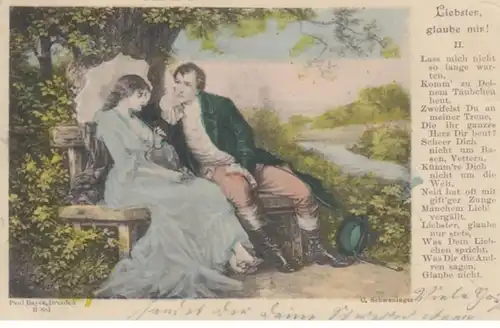 (1359) Künstler AK C. Schweniger, Liebster, glaube mir! II. 1901
