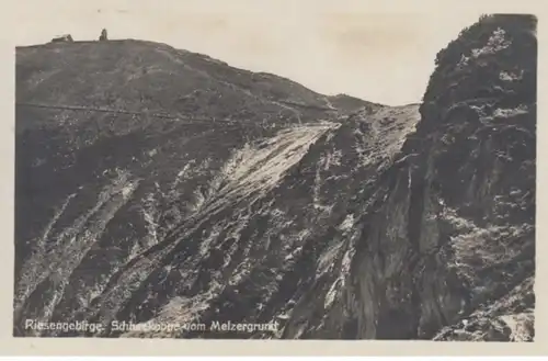 (1084) Foto AK Schneekoppe vom Melzergrund, Riesengebirge 1930