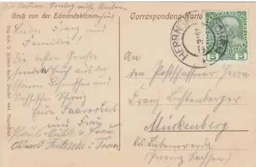 (1081) AK Edmundsklamm, Böhmische Schweiz 1910er