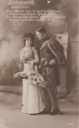 (1308) AK Gedicht, Theodor Körner, Liebesrausch, vor 1945