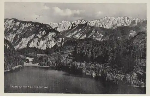 (1061) AK Hechtsee mit Kaisergebirge 1937