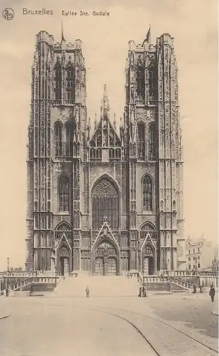 (1273) AK Brüssel, Bruxelles, St. Gudula Kirche, Feldpost 1916