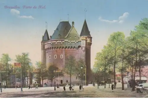 (1259) AK Brüssel, Porte de Hal, Hallesches Tor, Feldpost 1917