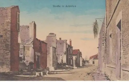 (1246) AK Auberive, zerstörter Ort, Feldpost 1915