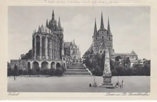 (1045) AK Erfurt, Dom u. St. Severikirche 1930