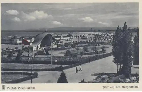 (1039) AK Seebad Swinemünde, Konzertplatz 1940er