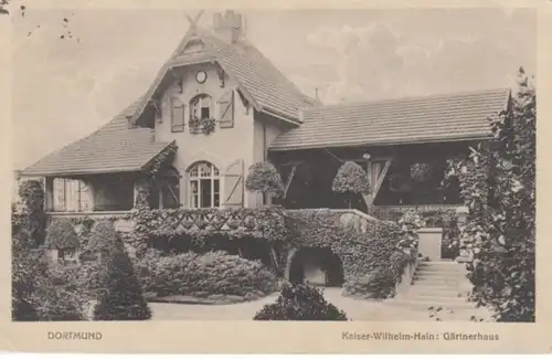 (1231) AK Dortmund, Kaiser Wilhelm Hain, Gärtnerhaus, Feldpost 1916