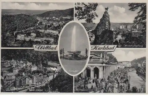 (1035) AK Karlsbad, Mehrbildkarte 1942