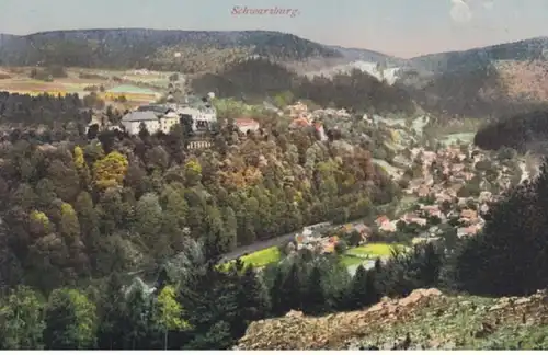 (1225) AK Schwarzburg, Panorama, vor 1945