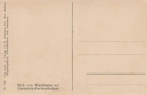 (1024) AK Garmisch-Partenkirchen, Blick vom Wankhaus 1920er