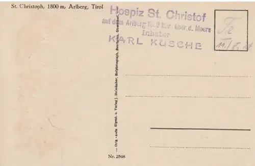 (1017) AK St. Christof am Arlberg 1927