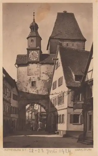 (1170) AK Rothenburg ob der Tauber, Markusturm 1924