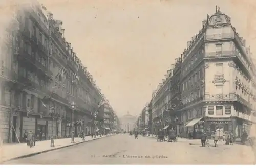 (1159) AK Paris, Straße zur Oper, bis 1905