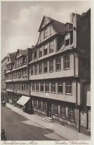 (965) AK Frankfurt am Main, Goethes Geburtshaus, vor 1945