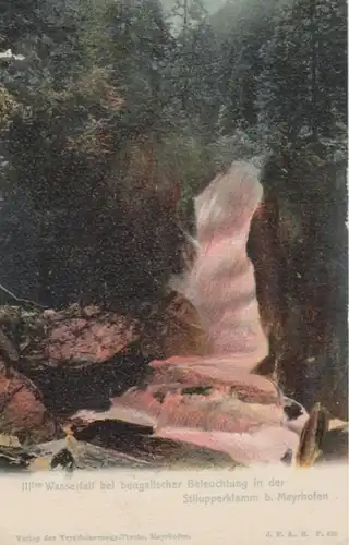 (955) AK Stillupklamm, 3. Wasserfall 1922