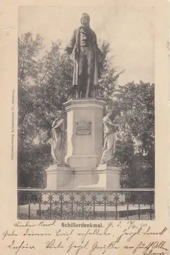 (891) AK Hamburg, Schillerdenkmal 1902