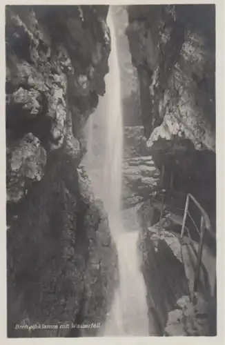 (888) Foto AK Breitachklamm, Wasserfall 1929