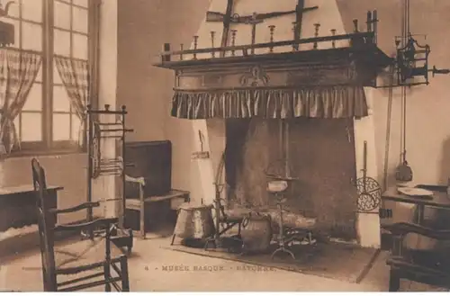 (839) AK Bayonne, Frankr., Baskisches Museum, Küche, vor 1945