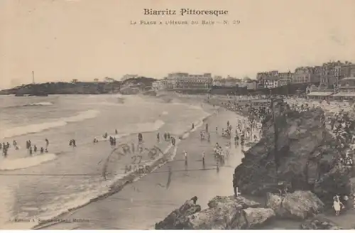 (816) AK Biarritz, Strand 1913