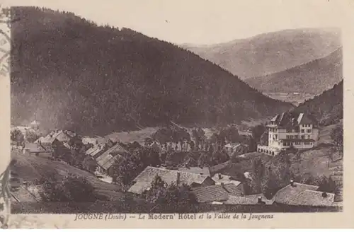 (815) AK Jougne, Panorama, Hotel, vor 1945