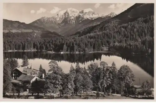 (750) Foto AK Hintersee, Ramsau, Göll, Brett