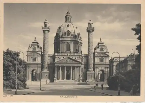 (710) AK Wien IV, Karlskirche 1942