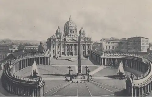 (686) AK Rom, Vatikan, Petersplatz, Petersdom 1944