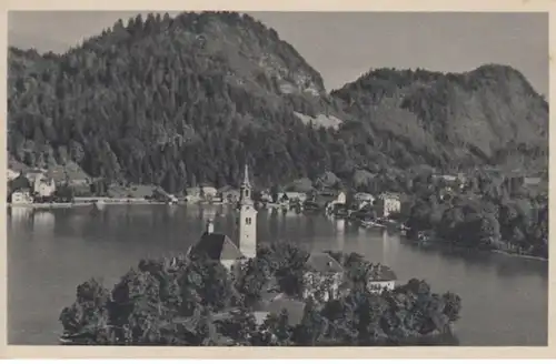 (659) AK Veldes, Bled, Slowenien, Marienkirche, Bleder See, vor 1945