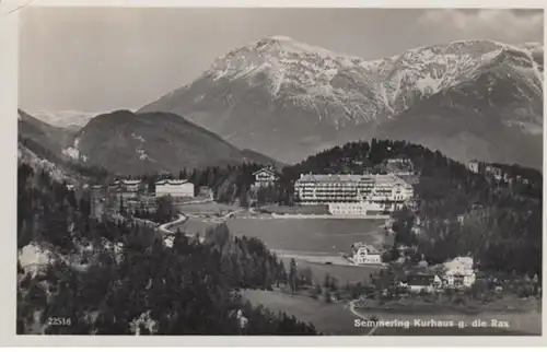 (610) Foto AK Semmering Kurhaus gg. die Rax 1933